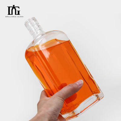 500 ml 700 ml Custom Juice Beverage Liquor Spirits γυάλινο μπουκάλι με φελλό και καπάκι με βίδα