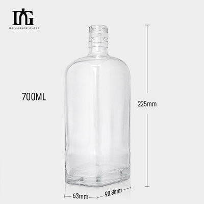 500 ml 700 ml Custom Juice Beverage Liquor Spirits γυάλινο μπουκάλι με φελλό και καπάκι με βίδα