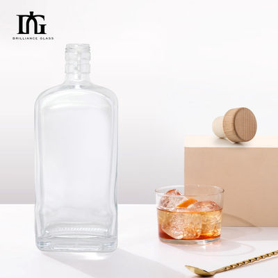 500 ml 700 ml Custom Juice Beverage Liquor Spirits γυάλινο μπουκάλι με φελλό και καπάκι με βίδα