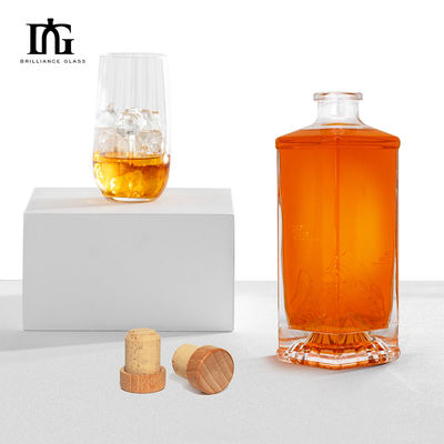 Τύπος σφράγισης Φελλός 500 ml Διαυγές μπουκάλι γυαλιού για οινοπνευματώδη προϊόντα τεκίλας
