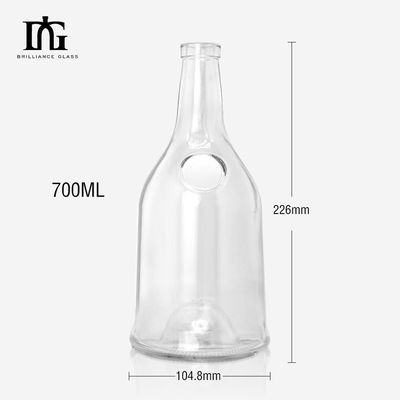 Προσαρμοσμένο λογότυπο 500ml/700ml γυάλινο μπουκάλι για κρασί ή ποτό