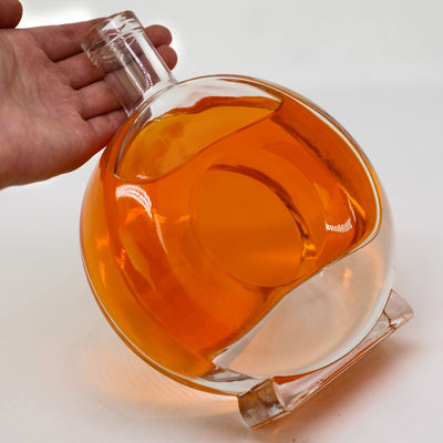 450 ml 500 ml γυάλινο μπουκάλι για οινοπνευματώδη ποτά Προσαρμόστε διαυγές στρογγυλό κλασικό κενό