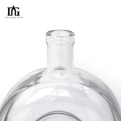 450 ml 500 ml γυάλινο μπουκάλι για οινοπνευματώδη ποτά Προσαρμόστε διαυγές στρογγυλό κλασικό κενό