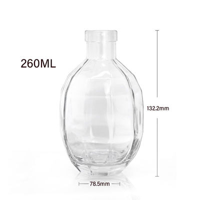 Γυάλινο Σώμα 250 ml 375 ml 500 ml Βότκα Λικέρ Βίνι Πνευματώδες μπουκάλι με κάλυμμα για Μπράντυ Ουίσκι
