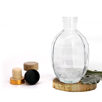 Γυάλινο Σώμα 250 ml 375 ml 500 ml Βότκα Λικέρ Βίνι Πνευματώδες μπουκάλι με κάλυμμα για Μπράντυ Ουίσκι