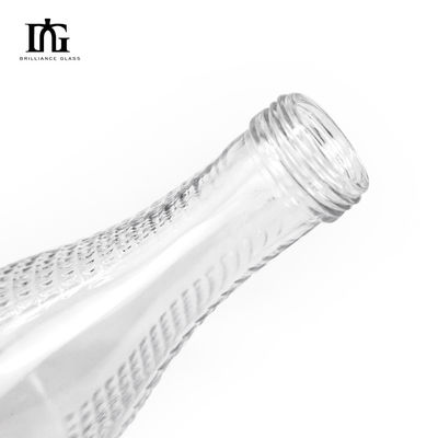 Παρέχεται ελεύθερα γυάλινο μπουκάλι 700ml 500ml για κρασί Βότκα Μπράντυ Διαφανές Κενό