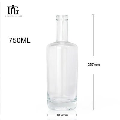 Αποδεκτό λογότυπο 500ml/750ml γυάλινα μπουκάλια για κρασί ή ουίσκι