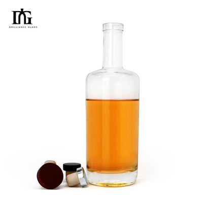 Αποδεκτό λογότυπο 500ml/750ml γυάλινα μπουκάλια για κρασί ή ουίσκι