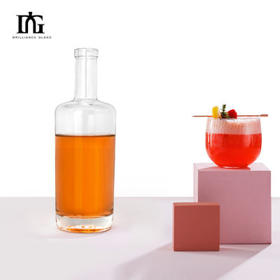 Αποδεκτό λογότυπο 500ml/750ml γυάλινα μπουκάλια για κρασί ή ουίσκι