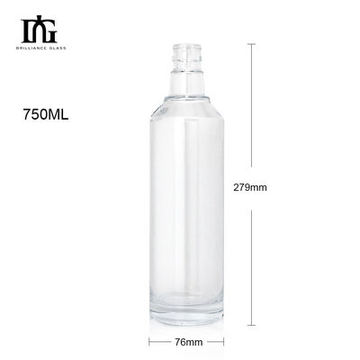 Τελική 250 ml/350 ml/500 ml/550 ml/650 ml/700 ml/750 ml γυάλινα μπουκάλια για οινοπνευματώδη ποτά Βότκα
