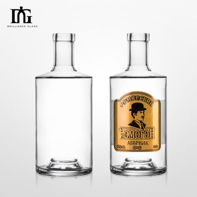 500 ml 700 ml 750 ml Προσαρμόσιμη χαραγμένη με θερμό σφραγισμό ετικέτα γυάλινο μπουκάλι για ποτά