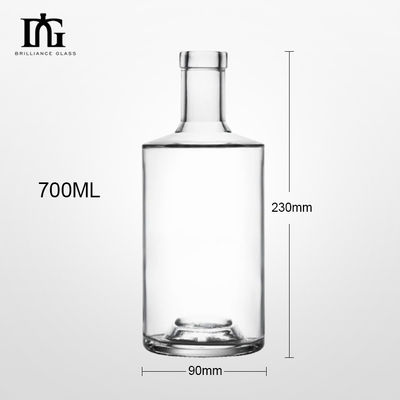 500 ml 700 ml 750 ml Προσαρμόσιμη χαραγμένη με θερμό σφραγισμό ετικέτα γυάλινο μπουκάλι για ποτά