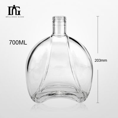 Διαφανές φιαλίδιο 700 ml κρασιού και ουίσκι με υλικό βάσης γυαλί