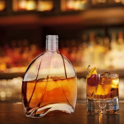 Διαφανές φιαλίδιο 700 ml κρασιού και ουίσκι με υλικό βάσης γυαλί