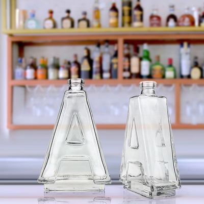 Επεξεργασία επιφάνειας χαρακτικής 50cl Διαυγές κενό ουίσκι βότκα γυάλινο μπουκάλι με φελλό