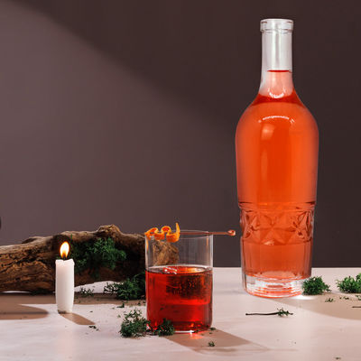 Αποδεκτό OEM/ODM Ευρωπαίο στυλ πολυτελή 700ml 750ml μοναδικό ουίσκι ρούμι τζιν γυάλινο μπουκάλι