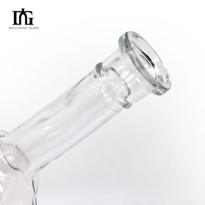 Ουίσκι Βότκα Τζιν Ρουμ 700ml Στρογγυλό Διαυγές γυάλινο μπουκάλι με φελλό και καπάκι με βίδα