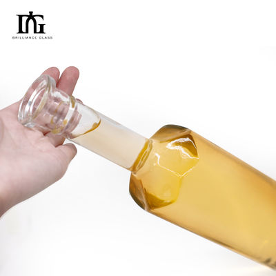 Ουίσκι Βότκα Τζιν Ρουμ 700ml Στρογγυλό Διαυγές γυάλινο μπουκάλι με φελλό και καπάκι με βίδα