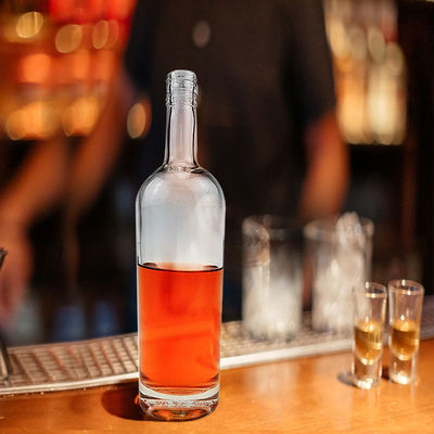 500 ml 700 ml 750 ml Super Flint Glass Flask Whiskey Vodka Gin Flask με καπάκι από φελλό