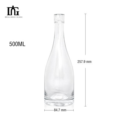 Φιάλη ποτού γυαλιού χωρητικότητας 1000ml/750ml/700ml/500ml για βότκα τζιν ρούμι και περισσότερα