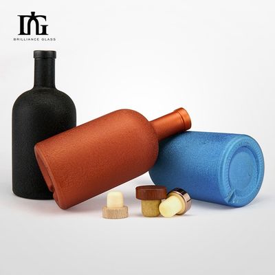 500ml γυάλινο μπουκάλι με φελλό και καπάκι βίδας για ελαιόλαδο Λικέρ Τζιν Βότκα υγρή πώληση