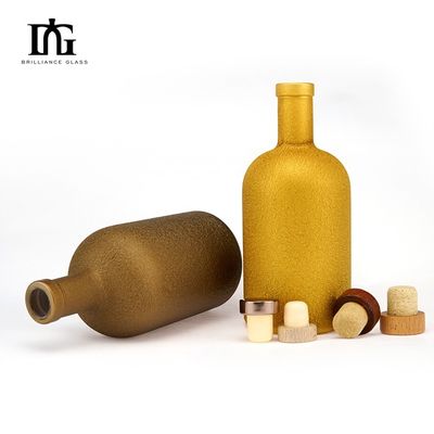 500ml γυάλινο μπουκάλι με φελλό και καπάκι βίδας για ελαιόλαδο Λικέρ Τζιν Βότκα υγρή πώληση