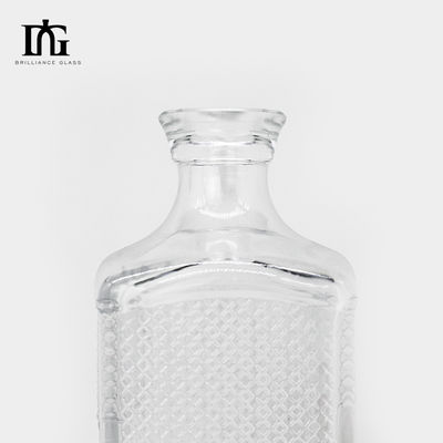 500 ml 750 ml σαφείς γυάλινες μπουκάλες κρασιού για οινοπνευματώδη ποτά Αποδεκτό το λογότυπο του πελάτη