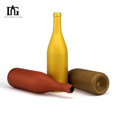 500 ml/750 ml χωρητικότητα Custom Matte χρωματιστή γυάλινη φιάλη κρασιού για κόκκινο κρασί και οινοπνευματώδη