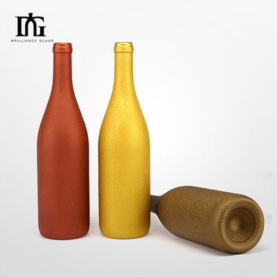 500 ml/750 ml χωρητικότητα Custom Matte χρωματιστή γυάλινη φιάλη κρασιού για κόκκινο κρασί και οινοπνευματώδη