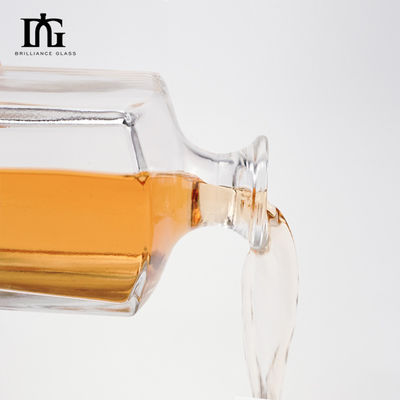 500ml/700ml/750ml/1000ml γυάλινο μπουκάλι ουίσκι με τετράγωνο σχέδιο
