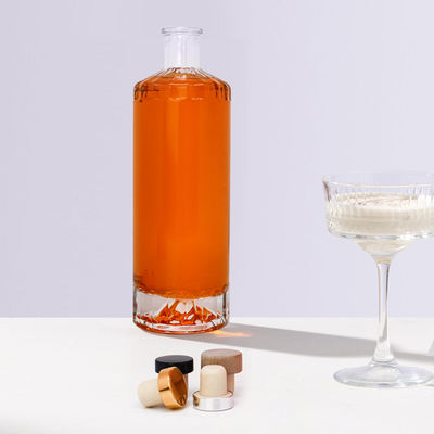 Τύπος σφράγισης Φελλός 750 ml τετραγωνικό γυάλινο μπουκάλι κρασιού για μπουκάλια ποτών με ειδικό σχεδιασμό