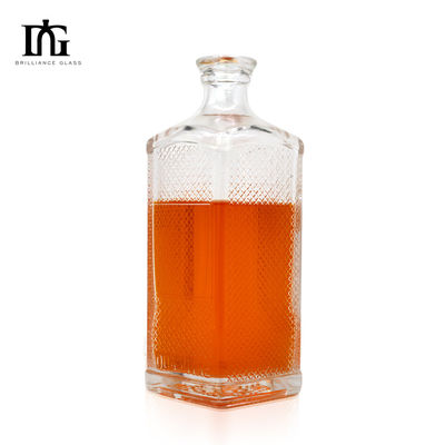 Προσαρμοσμένο φιαλίδιο γυαλιού 700 ml χωρητικότητας για οινοπνευματώδη ποτά ουίσκι βότκα τζιν τεκίλα