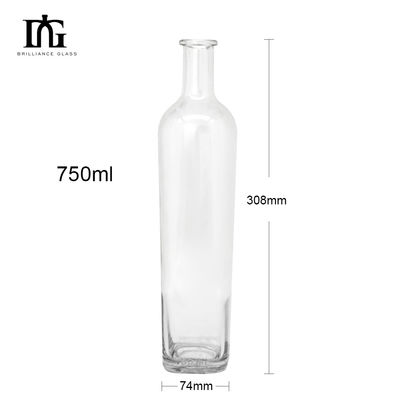 Άδειο μπουκάλι για ποτά 1750ml Custom Collar Material Glass Flask