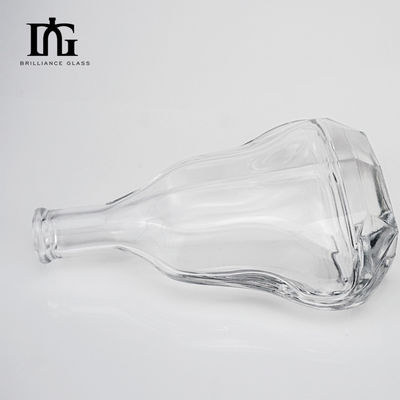 Υλικό γυάλινου σώματος 500 ml μπουκάλι οινοπνευματωδών ποτών με φελλό διαυγές κενό μπουκάλι ειδικού σχήματος