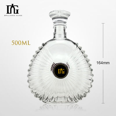 Επεξεργασία επιφάνειας χαρακτικής 500ml γυάλινα μπουκάλια για οινοπνευματώδη ποτά Custom Design