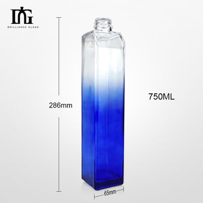 Σώμα υλικό γυάλινο μπουκάλι για λικέρ 700Ml άδειο ορθογώνιο νερό ουίσκι βότκα