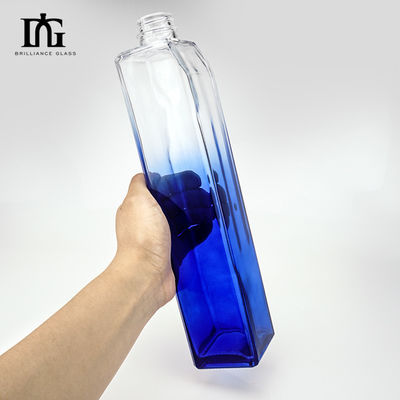 Σώμα υλικό γυάλινο μπουκάλι για λικέρ 700Ml άδειο ορθογώνιο νερό ουίσκι βότκα