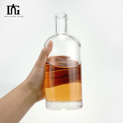 Υλικό κολάρου Γυαλί 500ml/700ml Στρογγυλό σχήμα Κενά μπουκάλια με φελλό