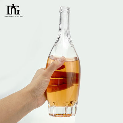700 ml στρογγυλό γυάλινο μπουκάλι για οινοπνευματώδη ποτά Βότκα Τζιν Προσαρμοσμένο μοναδικό σχέδιο OEM/ODM Αποδεκτό