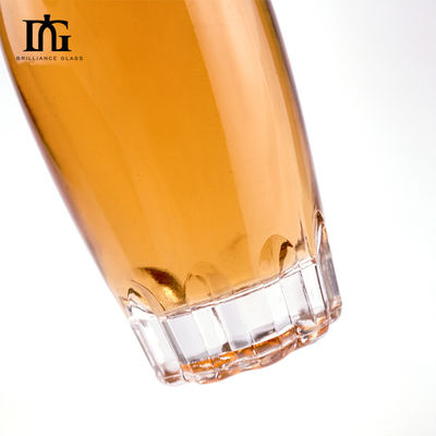 700 ml στρογγυλό γυάλινο μπουκάλι για οινοπνευματώδη ποτά Βότκα Τζιν Προσαρμοσμένο μοναδικό σχέδιο OEM/ODM Αποδεκτό