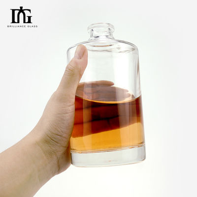 Κελάρι γυαλιού 500 ml Διαφανές Στρογγυλό Άδειο Κελάρι Φρίντ Λικέρ κρασί Ουίσκι Βότκα μπουκάλι με σφραγισμένο κάλυμμα από φελλό