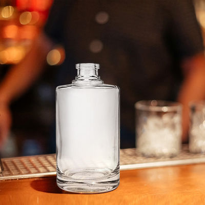 Κελάρι γυαλιού 500 ml Διαφανές Στρογγυλό Άδειο Κελάρι Φρίντ Λικέρ κρασί Ουίσκι Βότκα μπουκάλι με σφραγισμένο κάλυμμα από φελλό
