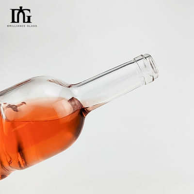 375ml Flint Glass Liquor Wine Gin Whisky Vodka Tequila Φιάλη με φελλό και καπάκι με βίδα