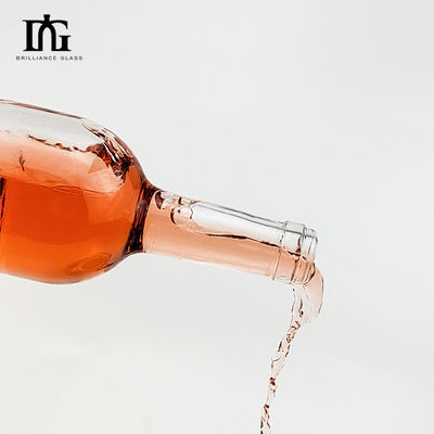 375ml Flint Glass Liquor Wine Gin Whisky Vodka Tequila Φιάλη με φελλό και καπάκι με βίδα