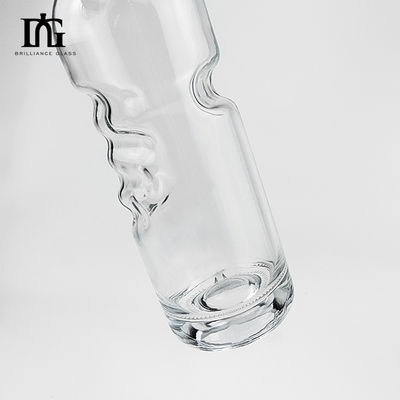 375ml Flint Glass Liquor Wine Gin Whisky Vodka Tequila Φιάλη με φελλό και καπάκι με βίδα