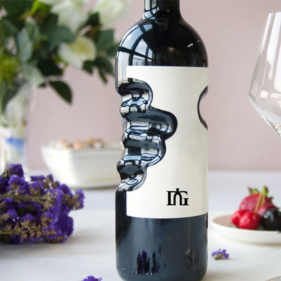 375ml Flint Glass Liquor Wine Gin Whisky Vodka Tequila Φιάλη με φελλό και καπάκι με βίδα