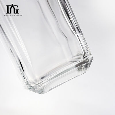 Σώμα Υλικό γυαλί Διαφανές 700ml τετραγωνικό γυαλί μπουκάλι ποτού Βότκα Ουίσκι Τζιν μπουκάλι με φελλό