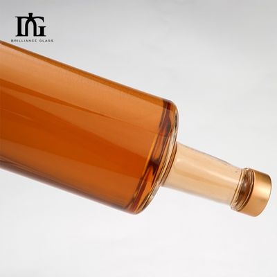 Κλασικά κενά 500 ml Custom Flint Clear Round Glass Flasks για Λικέρ