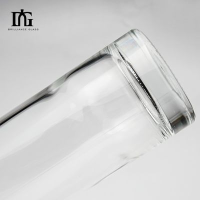 Κλασικά κενά 500 ml Custom Flint Clear Round Glass Flasks για Λικέρ
