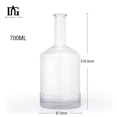 500 ml/700 ml Υψηλής ποιότητας Διαφανές μπουκάλι γυαλιού με καπάκι με βίδα